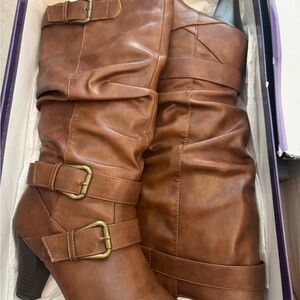 Brown Buckle Women's Boots